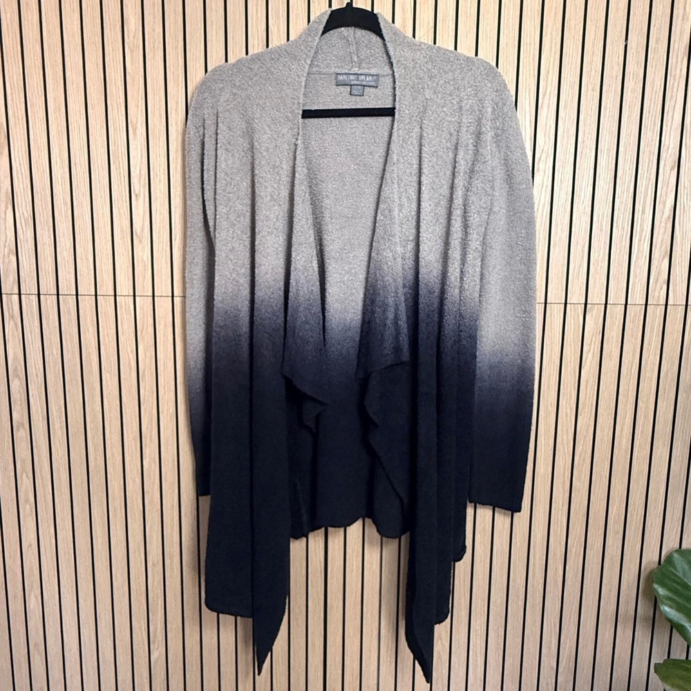 Barefoot Dreams Bamboo Chic Lite Ombre Calypso Wrap Cardigan Gray S/M